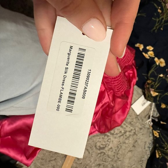 NWT Reformation Marguerite Midi Silk Dress Sz 0 Pink Flambe Wrap Skirt Slit - Picture 3 of 9